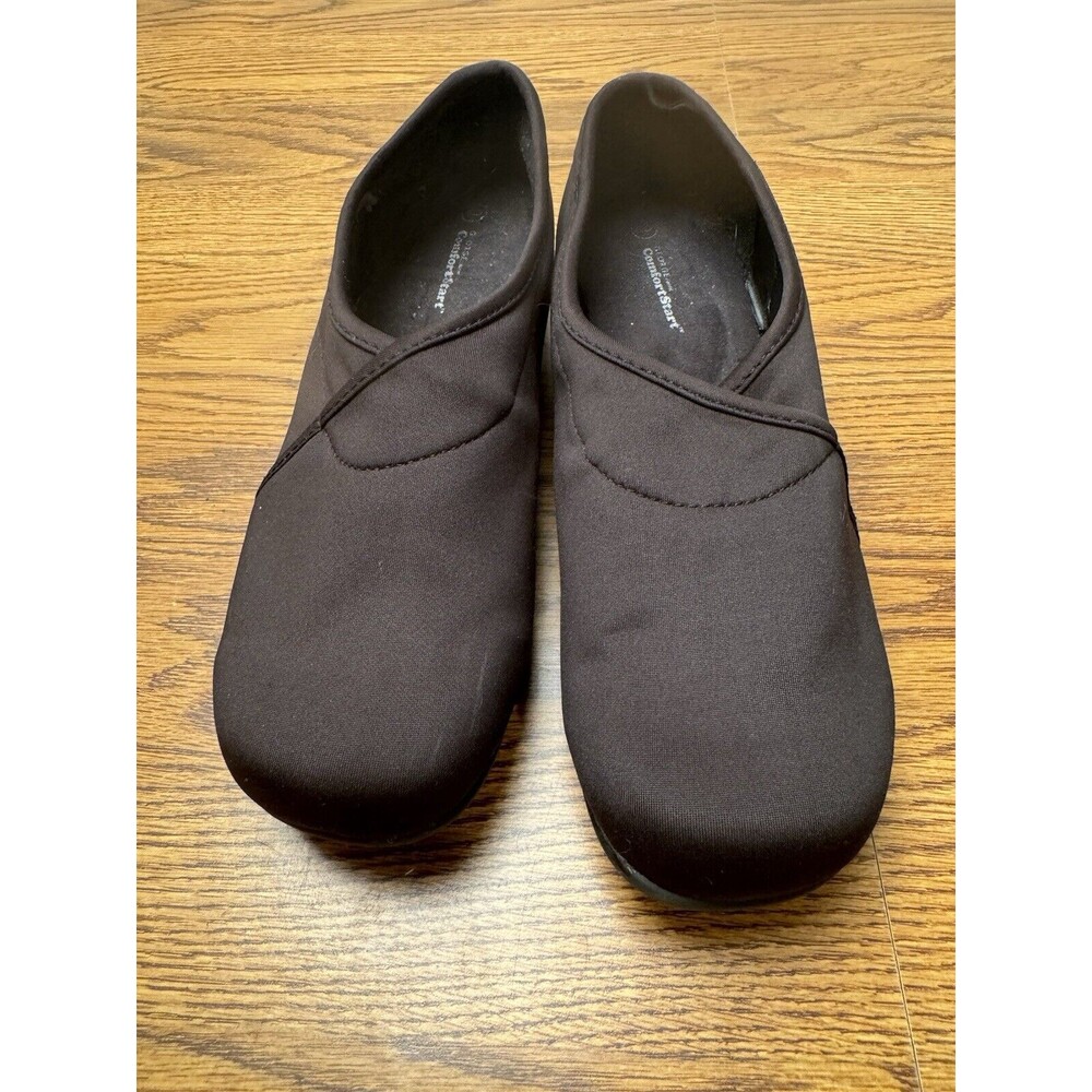 George Comfort Start Shoes Womens 9 Marlee Casual Loafers Wedge Black Slip On